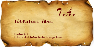 Tótfalusi Ábel névjegykártya